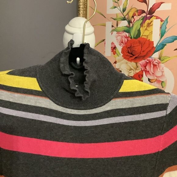 Maeve for Anthropologie Gray Striped Sweater Dress - Picture 4 of 8